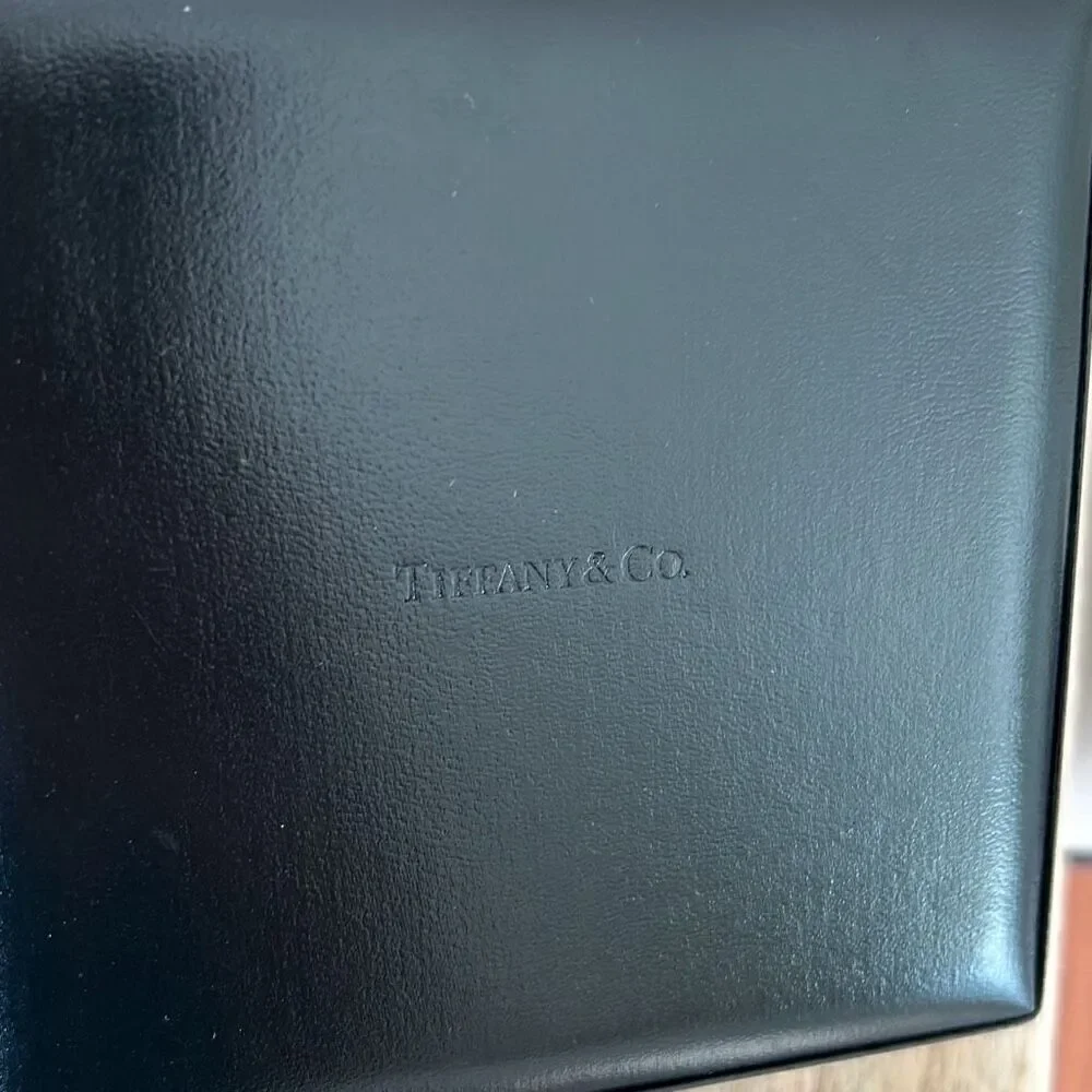 Tiffany & co black leatherette watch box And blue box with instructions